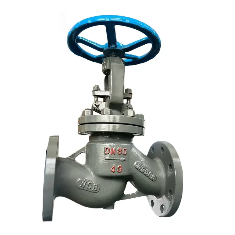 Falf Globe fflans Safon Genedlaethol Dur Carbon
